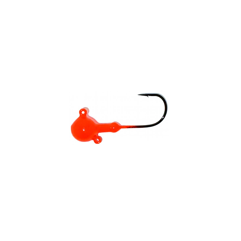 Jig A Jo round jig head 2 eyes 1 1/2 oz Orange  Jig & Soft Bait