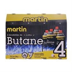 MARTIN - 4 bouteilles de butane Martin Plein Air