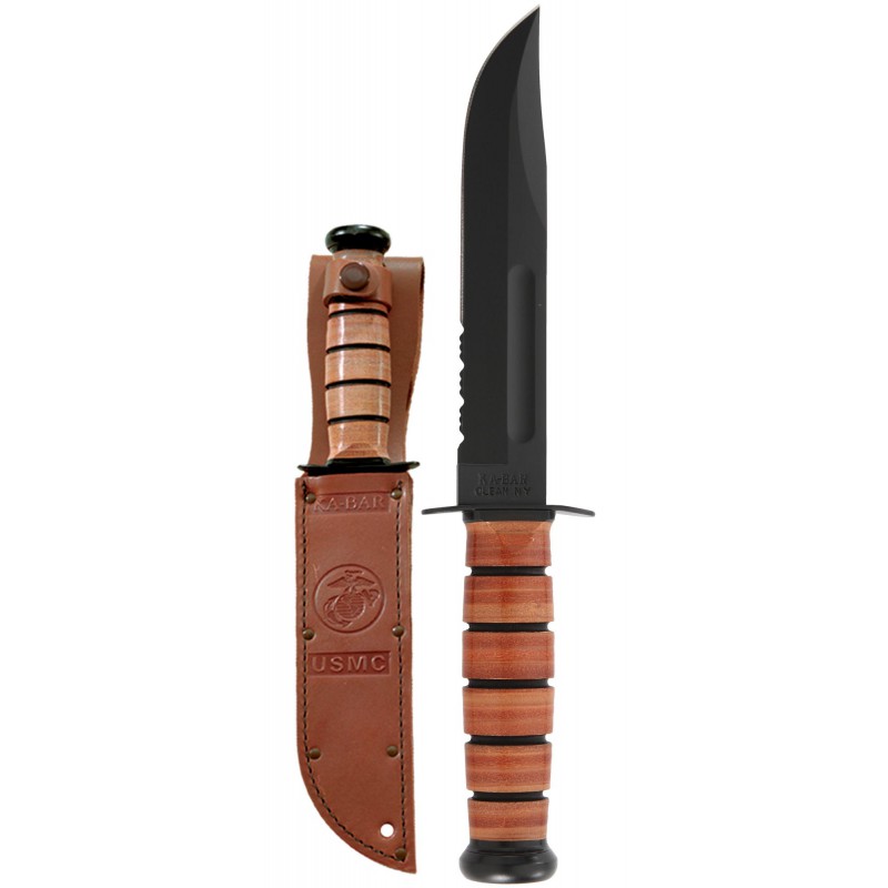 KA-BAR USMC Couteau à Lame dentelée KA-BAR Couteaux