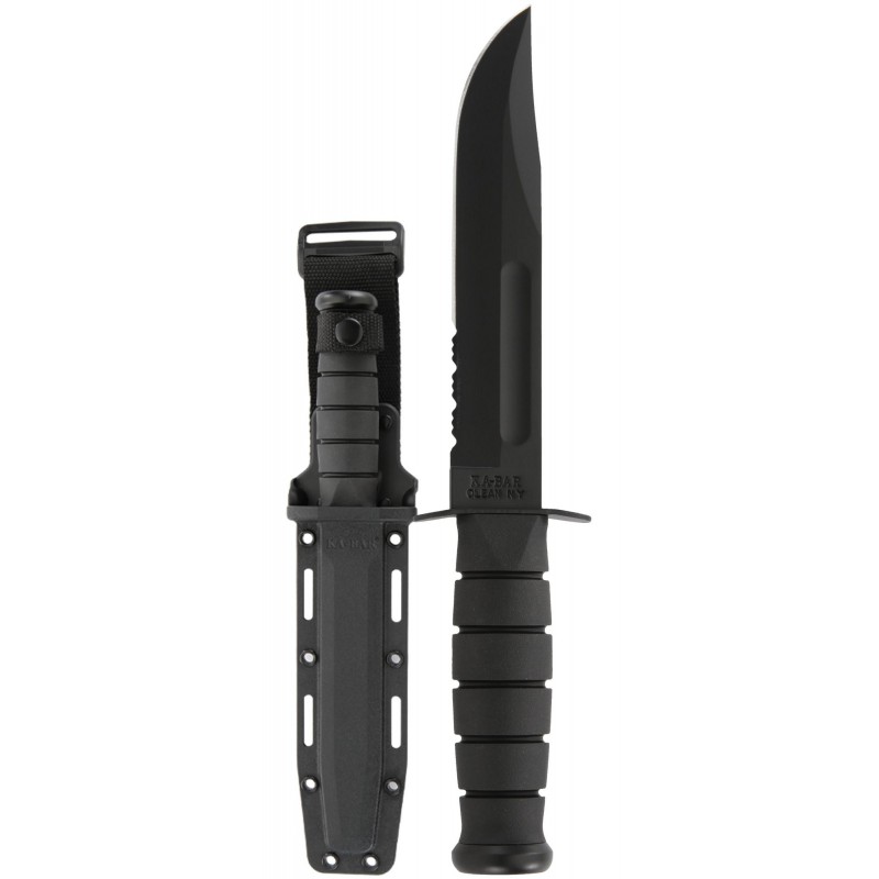 KA-BAR Full Size Black Couteau à Lame Dentelée KA-BAR Couteaux