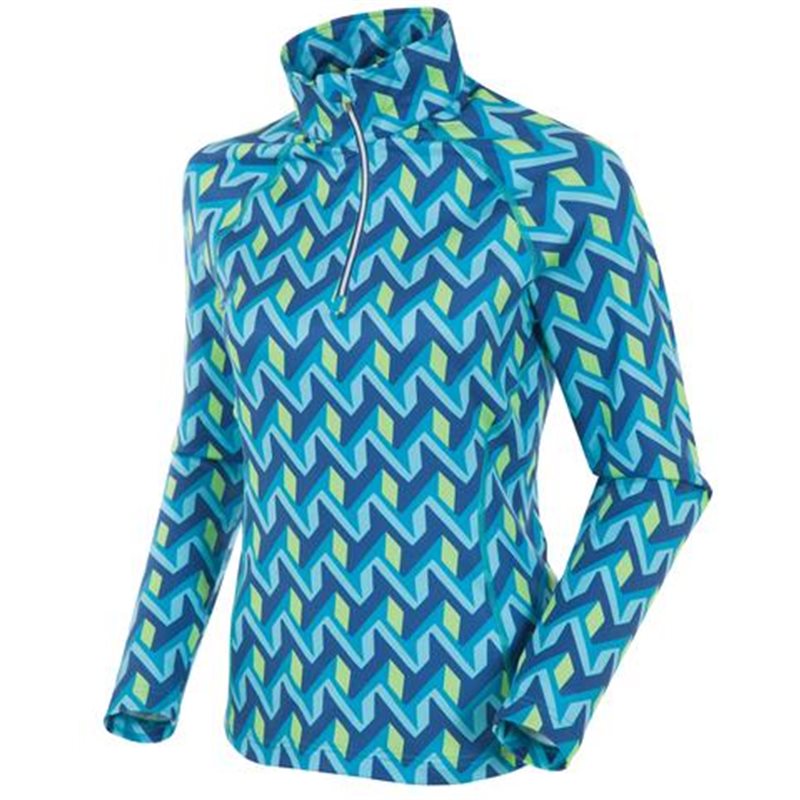 SUNICE SKI LODGE II PULLOVER pour femmes - retro bleu Sunice Femmes