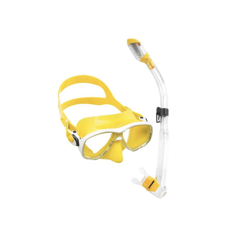 Cressi Marea & Supernova Dry Combo Yellow Cressi Mask & Snorkel Kit