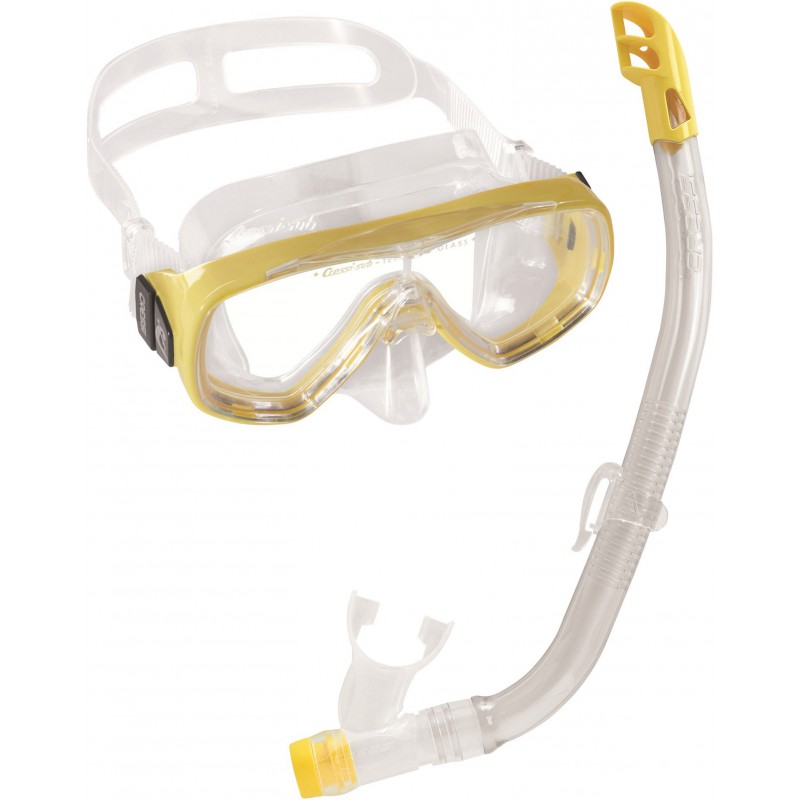 Ensemble Cressi Ondina et TOP JR Jaune clair Cressi Ensemble masque et tuba