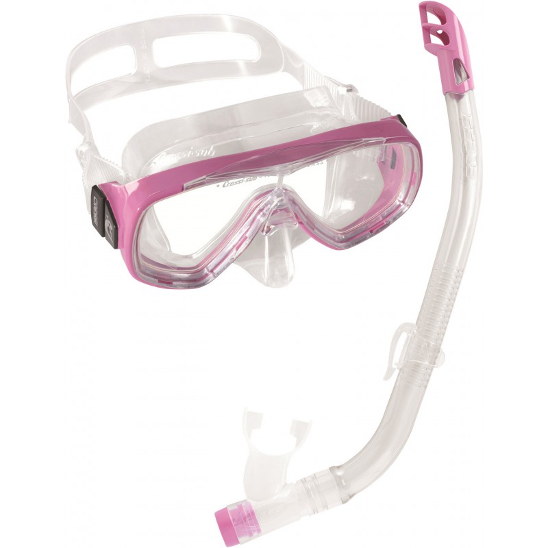 Cressi Ondina & Top JR Combo Clear Pink Cressi Mask & Snorkel Kit