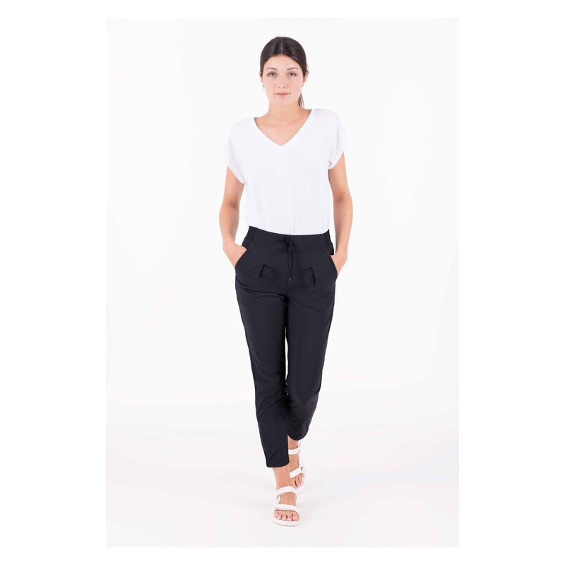 Indygena Kirabo - Pantalon en tissé extensible - Noir Indyeva Vêtements