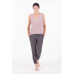 Indygena Halka - Light Woven Mix Sleeveless Top - Pink Pearl Indyeva Clothing