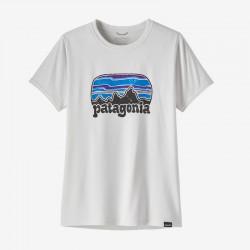 Patagonia - Chemise à manches courtes pour femme Capilene® Cool Daily Graphic - Fitz Roy Far Out: Blanche Patagonia Patagonia