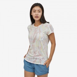 Patagonia - Women's Mainstay Tee (T-Shirt) - Tropical Fusion Big: White Wash (TFWA) Patagonia Clothing