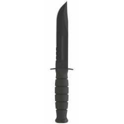 KA-BAR Couteau Court Noir à Lame Dentelé KA-BAR Couteaux