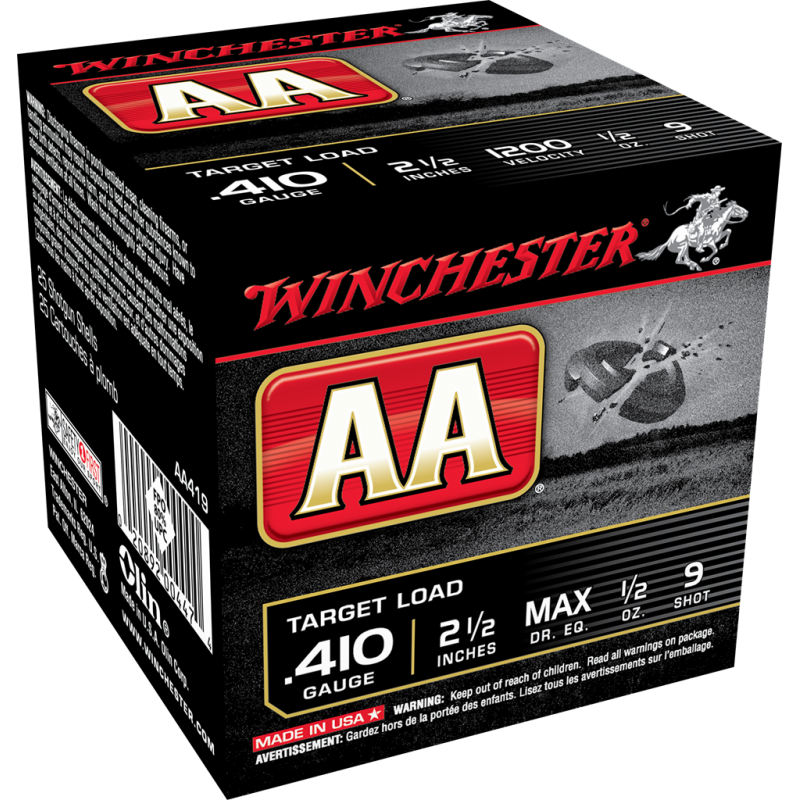 Winchester AA 410 Ga 1/2 oz 9 Winchester Ammunition Target & Hunting Lead