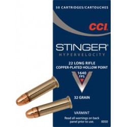 CCI Stingner 22lr 32 Gr HP CCI Rimfire