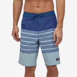 Patagonia - Men's Stretch Wavefarer® Boardshorts - 21" - Stripe Row Band: Big Sky Blue Patagonia Clothing