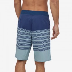 Patagonia - Men's Stretch Wavefarer® Boardshorts - 21" - Stripe Row Band: Big Sky Blue Patagonia Clothing