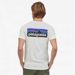 Patagonia - Men's P-6 Logo Organic Cotton T-Shirt - White Size