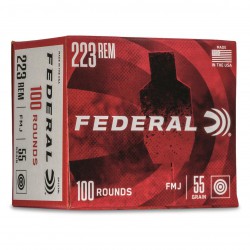 Federal 223 Rem 55gr FMJ 100 Balles Federal ( American Eagle) Federal