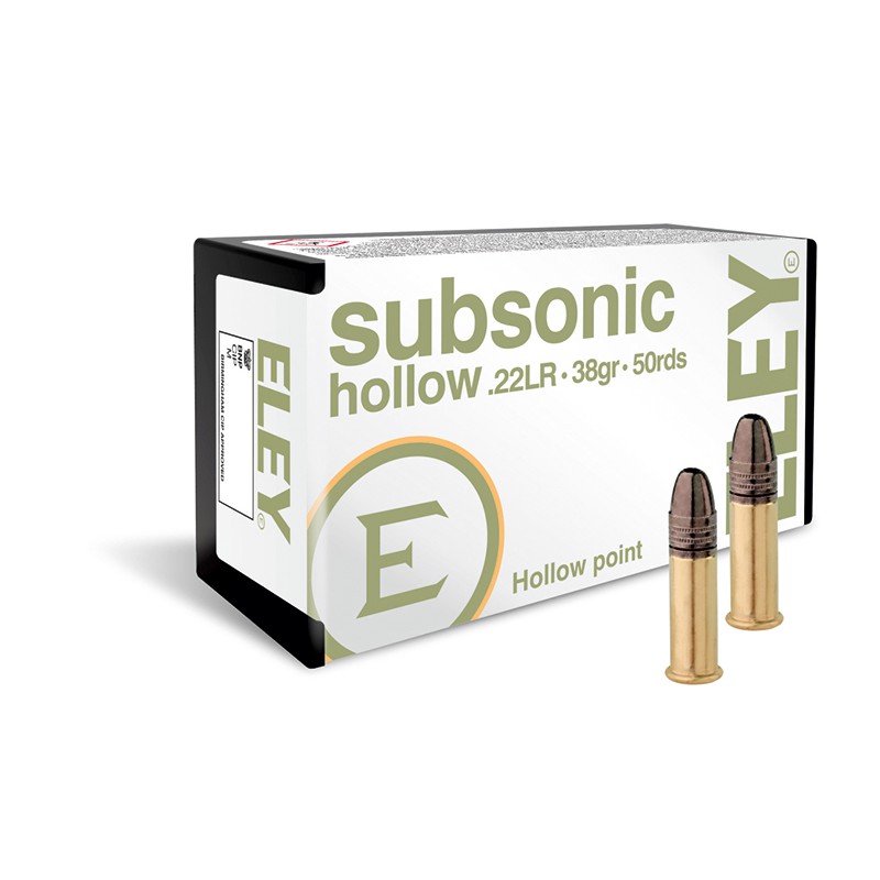 Eley Subsonic Hollow 22 Lr 38 Gr HP Eley Rimfire