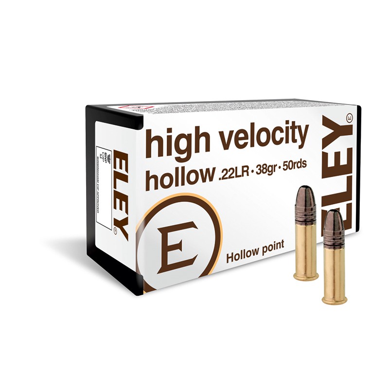 Eley High Velocity Hollow 22 Lr 38 Gr HP Eley Rimfire