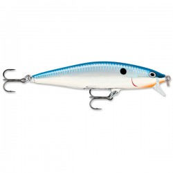 Rapala Flat Rap 4" 3/8 OZ Silver Blue Rapala Rapala