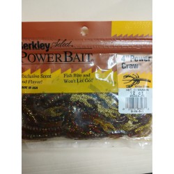 BERKLEY 4IN POWER GRUB CRAW HOT CINNAMON Berkley Jig et leure souple