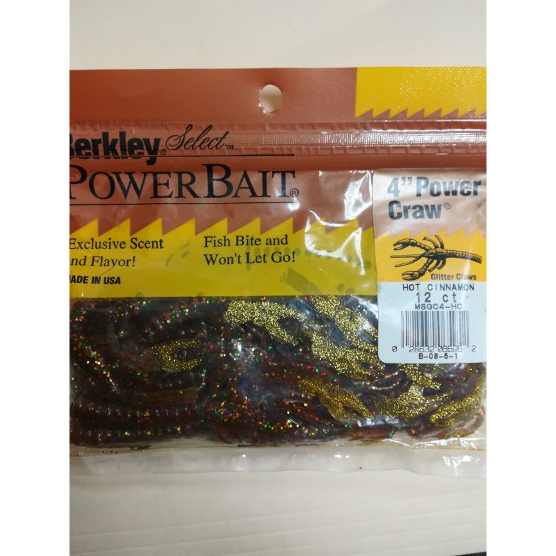 BERKLEY 4IN POWER GRUB CRAW HOT CINNAMON Berkley Jig & Soft Bait