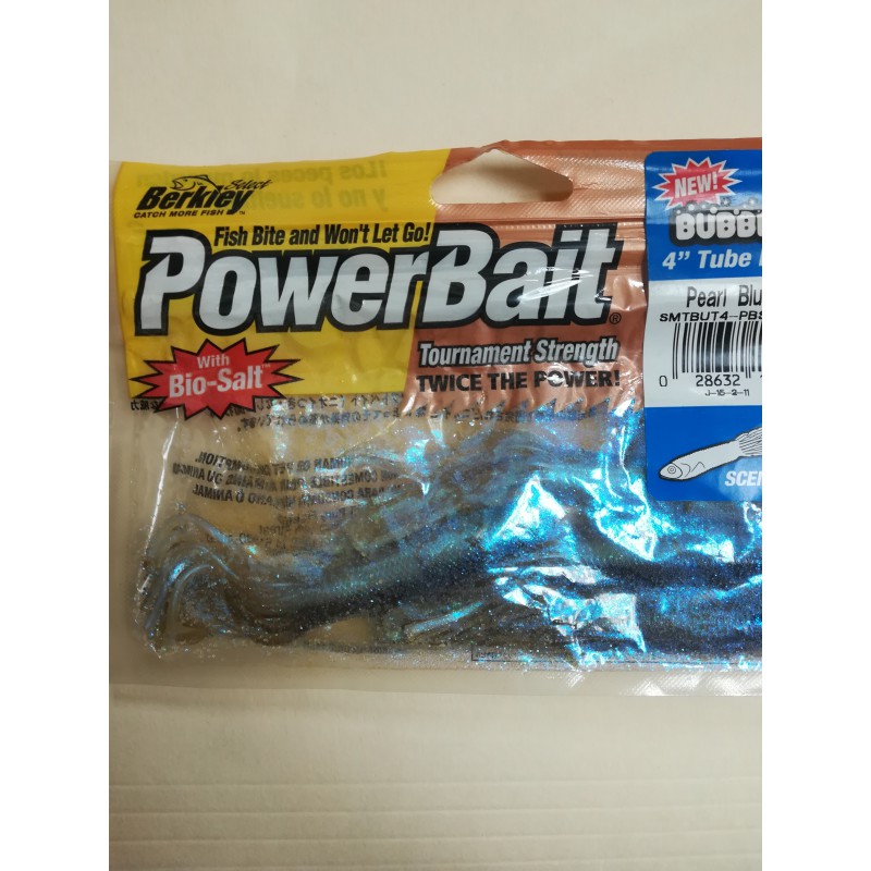 BERKLEY 4 IN TUBE MINNOW PEARL BLUE SHAD Berkley Jig et leure souple