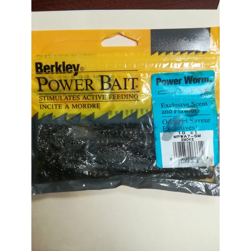 BERKLEY POWER WORM SMOKE Berkley Jig et leure souple