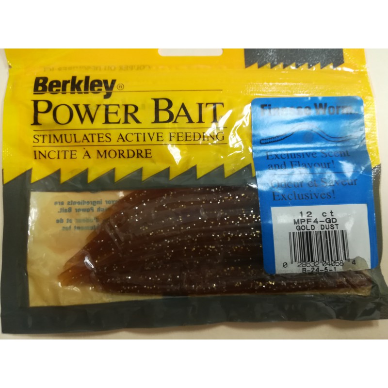 BERKLEY POWER BAIT FINESSE WORM GOLD DUST