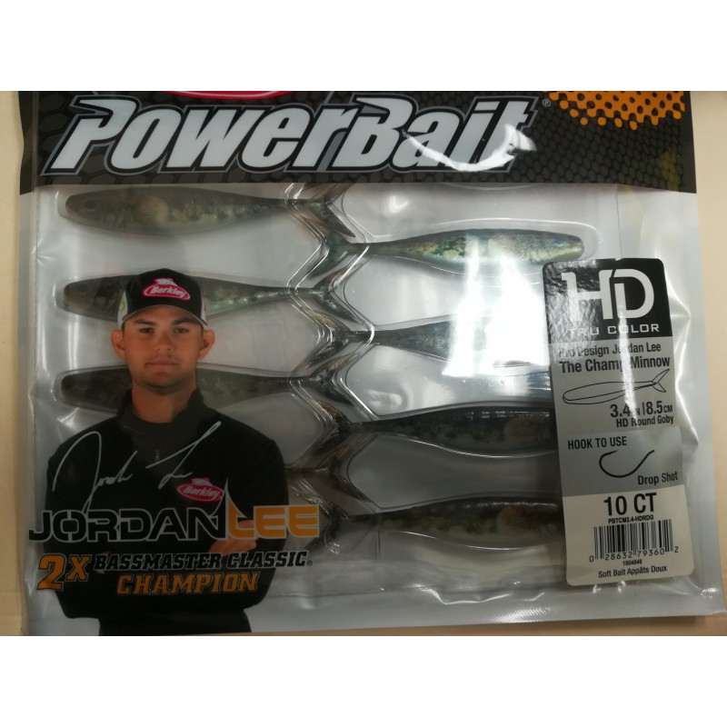 BERKLEY POWER BAIT THE CHAMP MINNOW 3.4'' ROUND GOBY Berkley Jig & Soft Bait