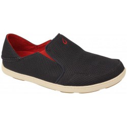 Olukai Nohea Mesh Homme Carbon/Deep Red Olukai Chaussures sport et sandales