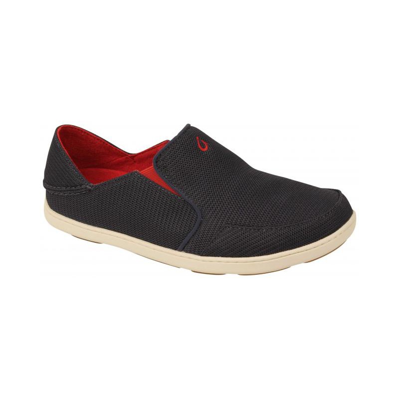 Olukai Nohea Mesh Homme Carbon/Deep Red Olukai Chaussures sport et sandales