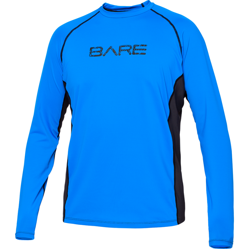 BARE RASH GUARD MANCHE LONGUE POUR HOMME BLEU Bare Rash Guard