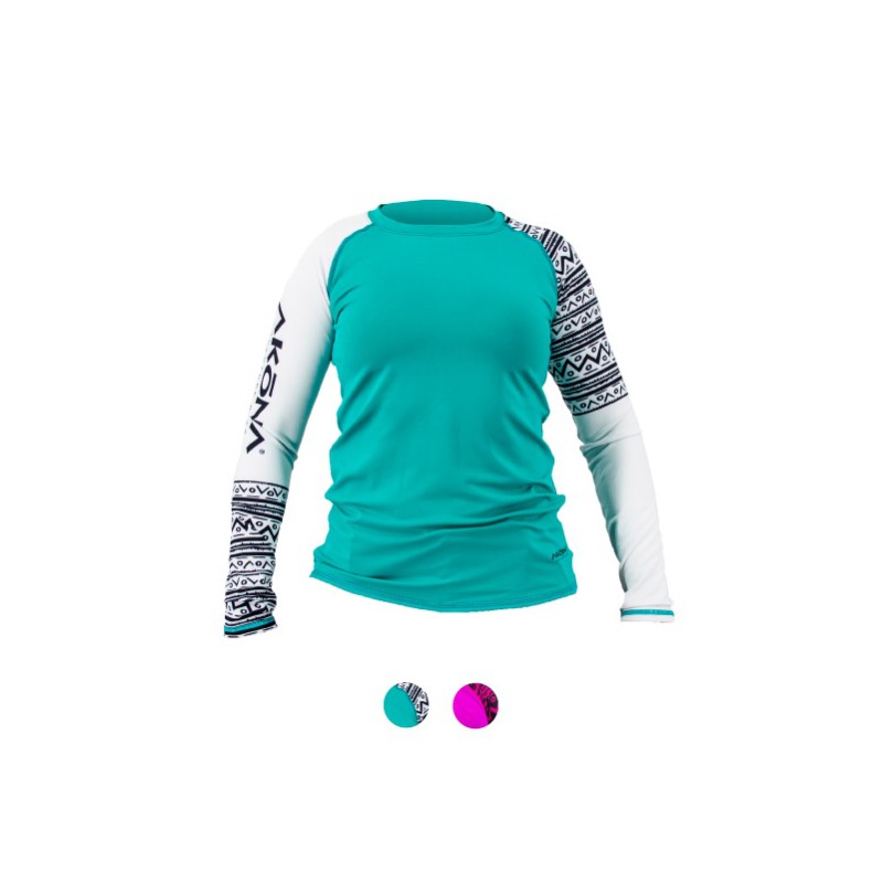 AKONA T SHIRT LONGUE MANCHE TIFFANY TEAL Akona Rash Guard