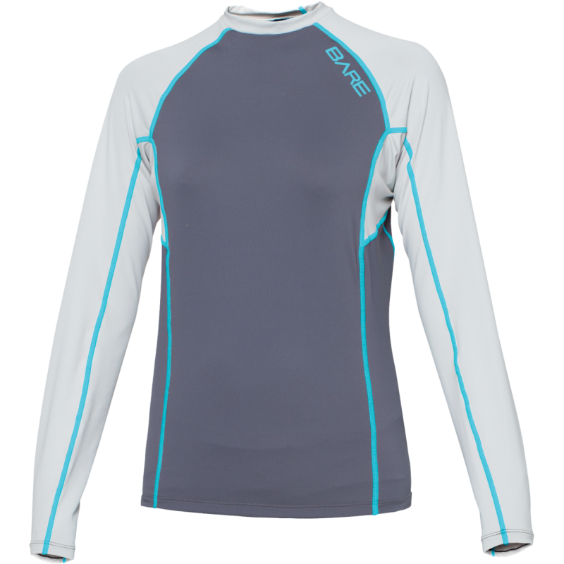 BARE LONG SLEEVE SUNGUARD-GREY WOMEN Bare Rash Guard