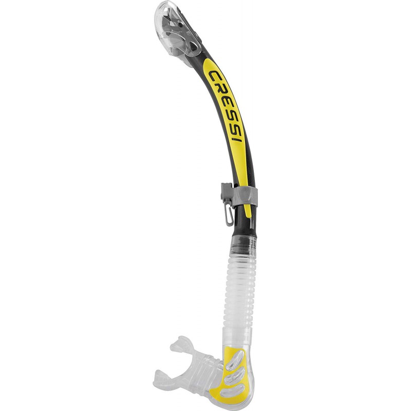 CRESSI ALPHA ULTRA DRY SNORKEL NOIR ET JAUNE Cressi Tuba