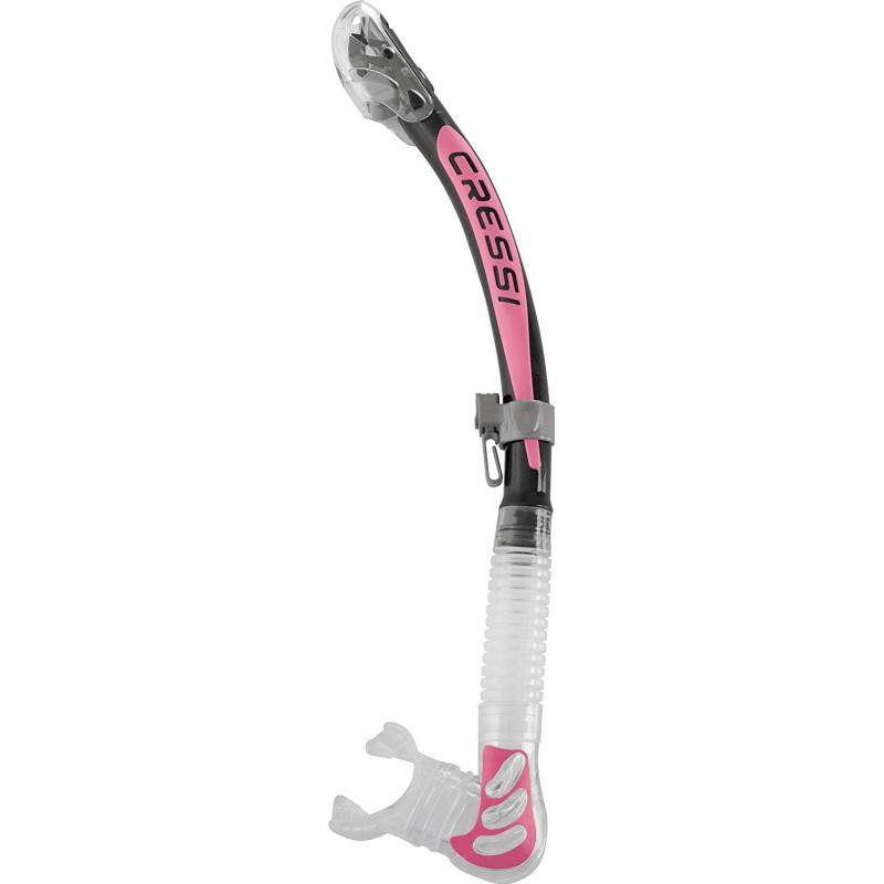 CRESSI ALPHA ULTRA DRY SNORKEL NOIR ET ROSE Cressi Tuba