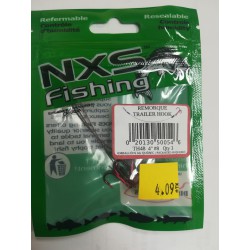 NXS Trailer Hook Red 4'' no8 NXS Hooks,Floats & Swivels
