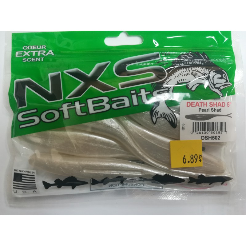 NSX DEATH SHAD 5'' PEARL NXS Jig & Soft Bait