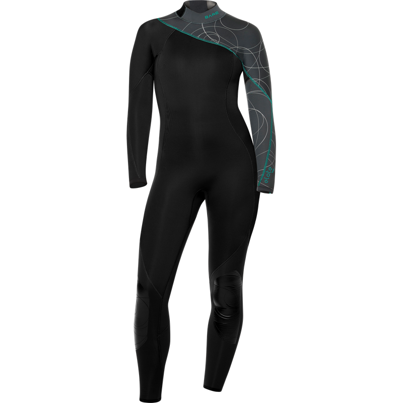 BARE 3/2mm Elate Full Womens, Grey Bare Wet suit