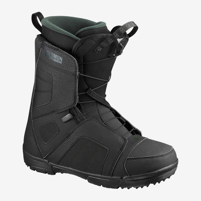 Salomon Bottes Titan Noir Et Vert Gables Salomon Bottes de planche à neige