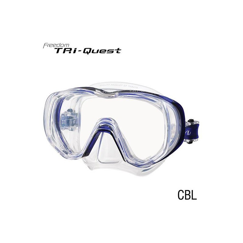 Tusa M3001 Masque Freedom Tri-Quest Bleu Tusa Masques de plongée