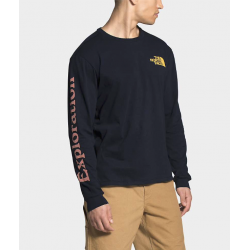 The North Face : Men's Long Sleeve Rogue Graphic Tee - Aviator Navy THE NORTH FACE Clothing