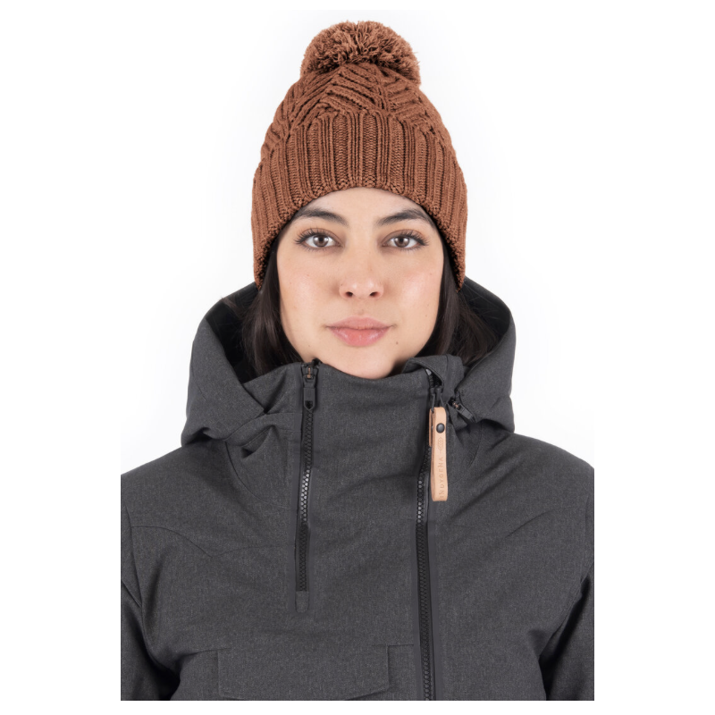 Indygena - Lohanny - Detachable Pom-Pom Hat - Brown Indyeva Clothing