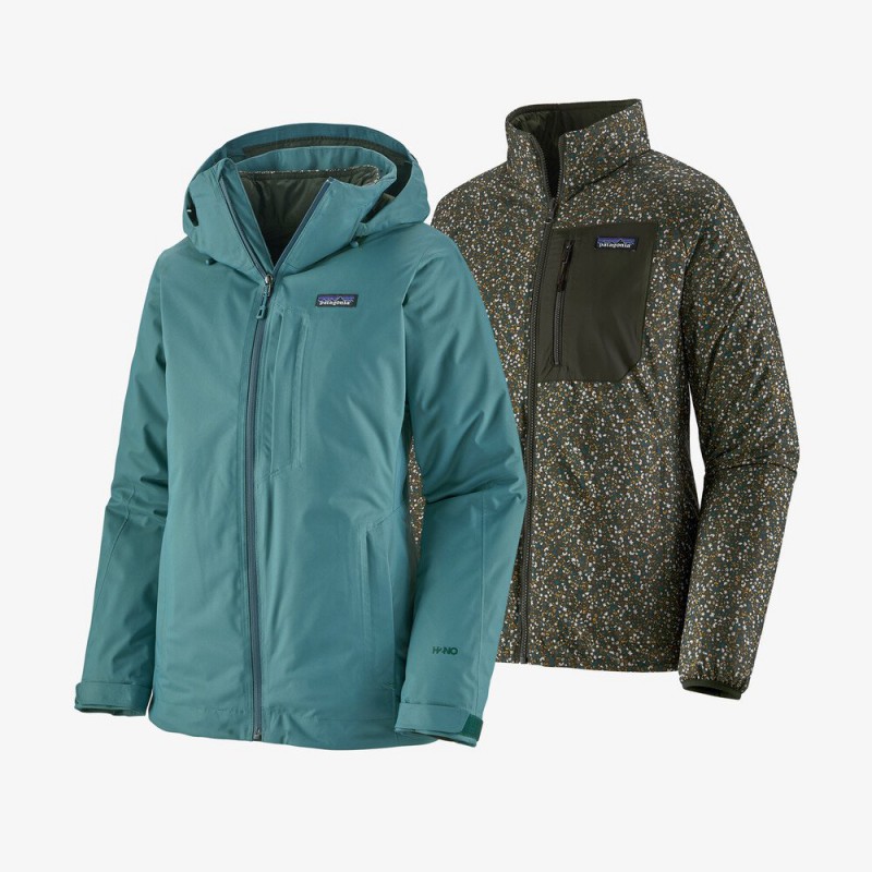 Patagonia 3-1 Snowbelle Manteau Pour Femme Regen Green Patagonia Hauts