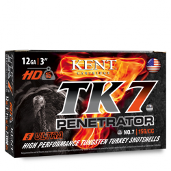 Kent Turkey TK7 Penetrator 12 Ga 3'' 1 5/8oz no.7 Tungsten Kent Cartridge Turkey