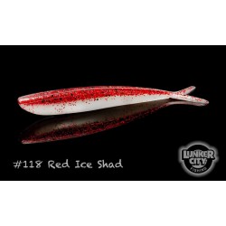 Lunker City Fin-S Fish 4'' Red Ice Shad Lunker City Jig et leure souple
