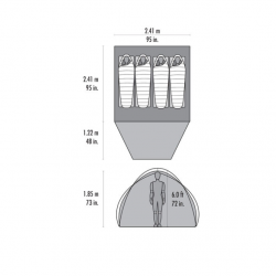 MSR : Habitude 4 Family and Group Camping Tent - 4 person MSR Outdoor Gear