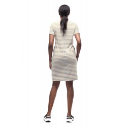 Indygena : Kuiva II - Jersey direlease® dress - Ocean Apricot Stripe Indyeva Clothing