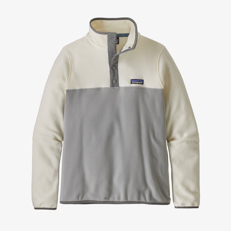 Patagonia polaire Micro-D Snap-T pour femmes - Drifter Grey w / Warm White Patagonia Femmes