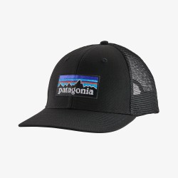 Patagonia : P-6 Logo Trucker Hat - Black Patagonia Hats