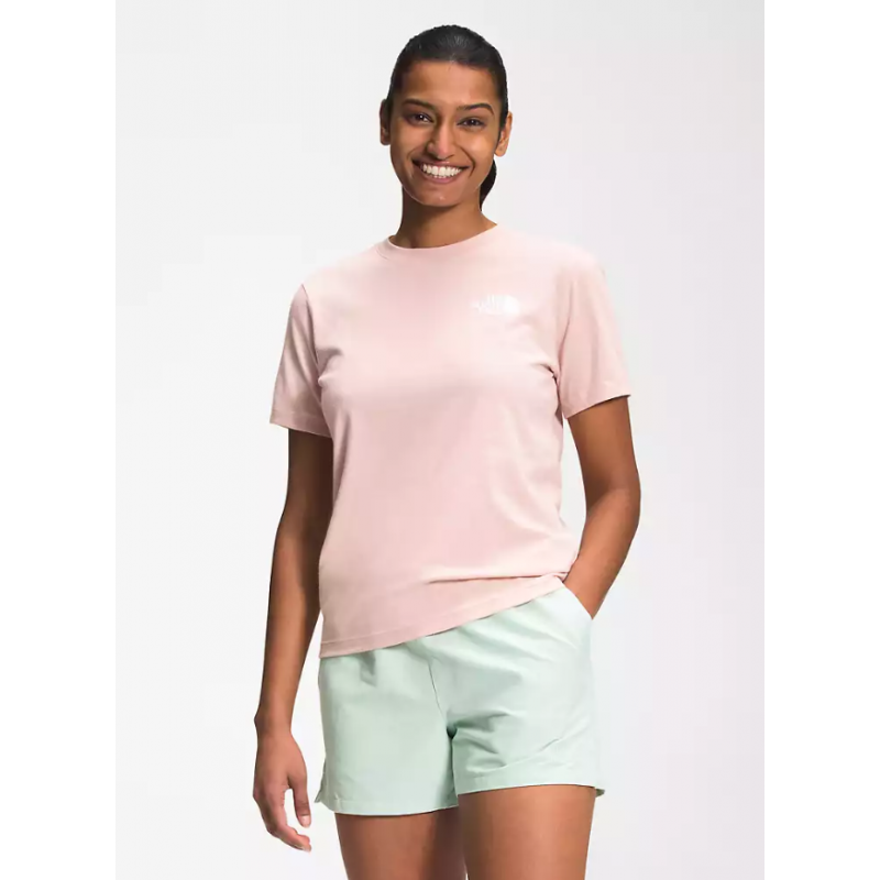 The North Face : Women’s Short Sleeve Box NSE Tee - Evening Sand Pink THE NORTH FACE Clothing